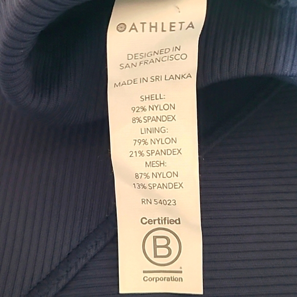 Athleta Womens XS Intensity Support Athletic Top Navy Blue High-Impact Gorpcore - Picture 12 of 13